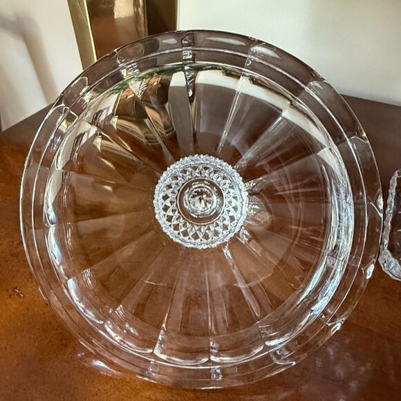 Vintage Shannon By Godinger Brandon Crystal Urn With Lid Footed Bowl 2 Piece 15" - Picture 5 of 9